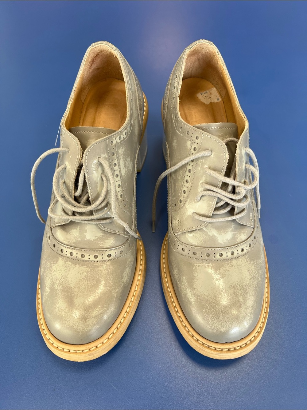 Maison Margiela stone-treated velvet oxford lace-ups women size 39.5/9